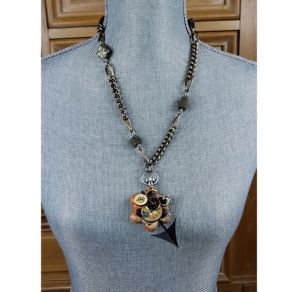 VTG Chain Necklace Pyrite Industrial Watch - Picture 3 of 3